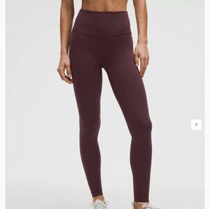 GDPL lululemon athletica Wunder Train HR Tight 28" size 6 Goodnight Plum